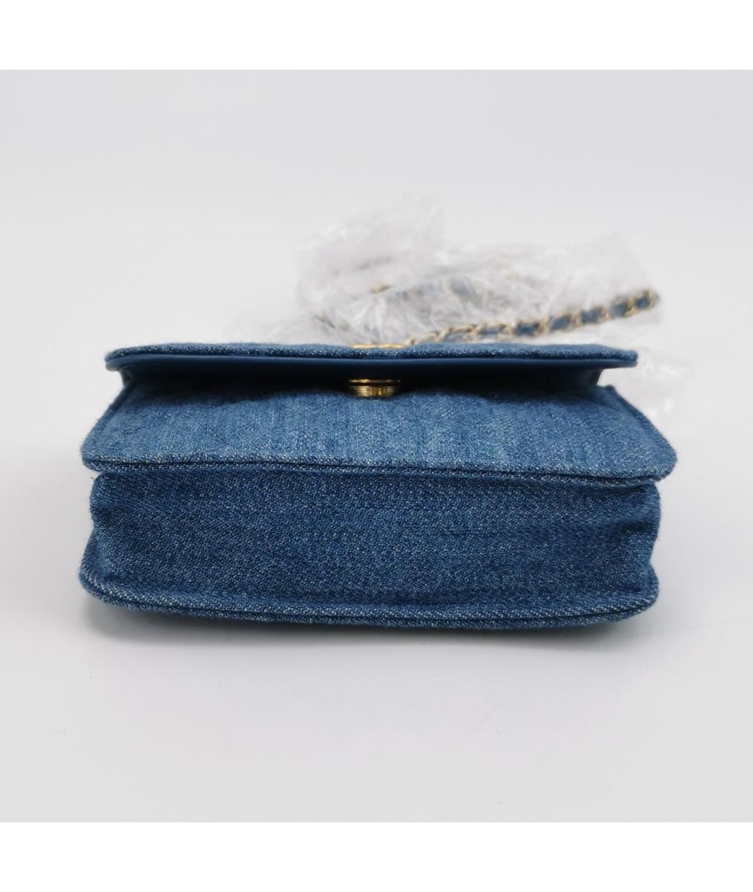 CHANEL Синяя деним сумка через плечо, фото 5