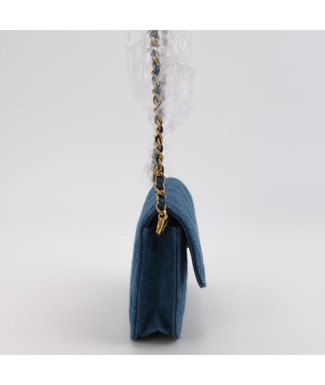 CHANEL Синяя деним сумка через плечо, фото 3
