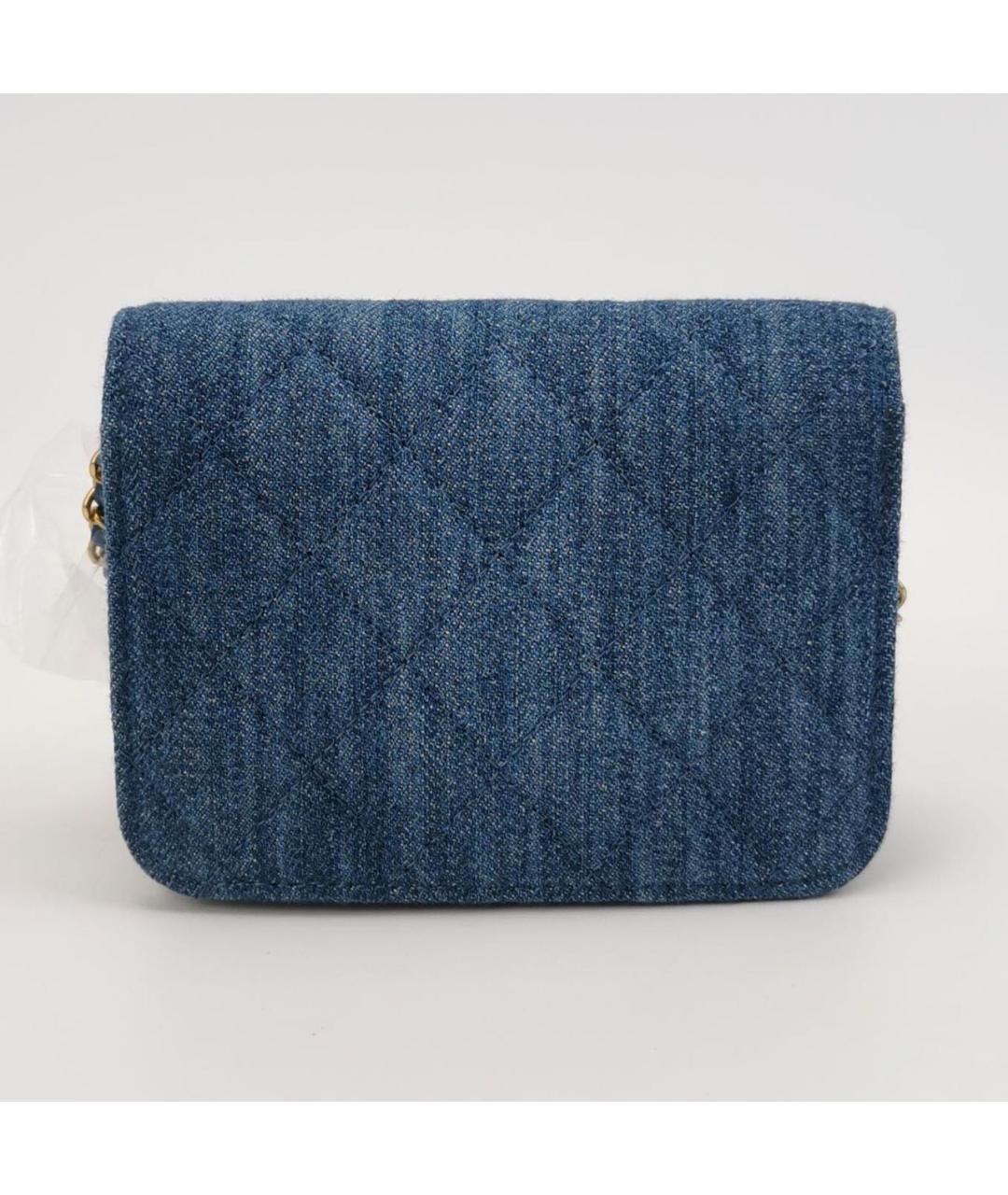 CHANEL Синяя деним сумка через плечо, фото 4