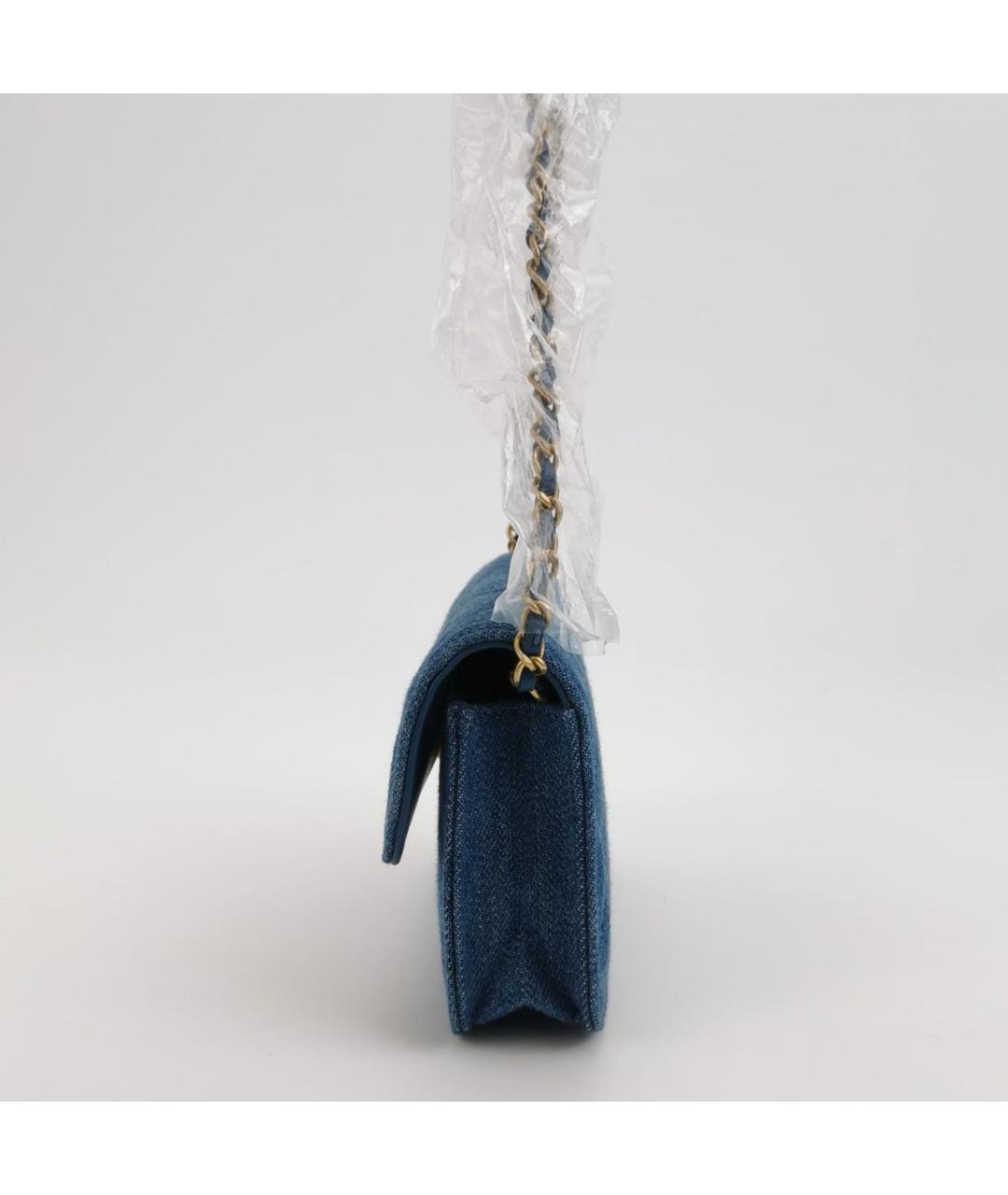 CHANEL Синяя деним сумка через плечо, фото 2