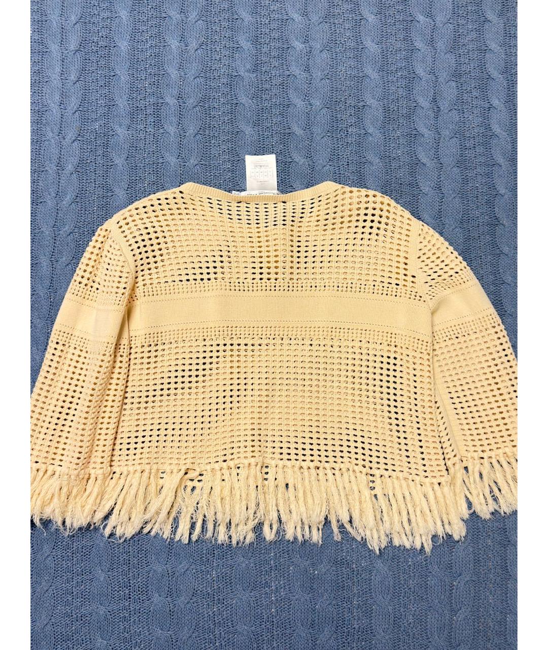 CHRISTIAN DIOR Бежевый хлопковый джемпер / свитер, фото 2