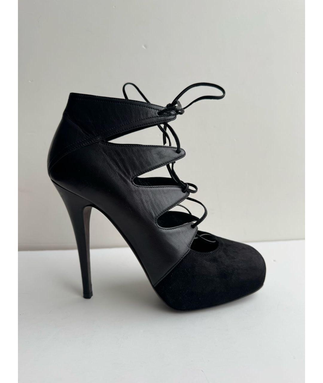 BARBARA BUI Черные кожаные ботильоны, фото 8