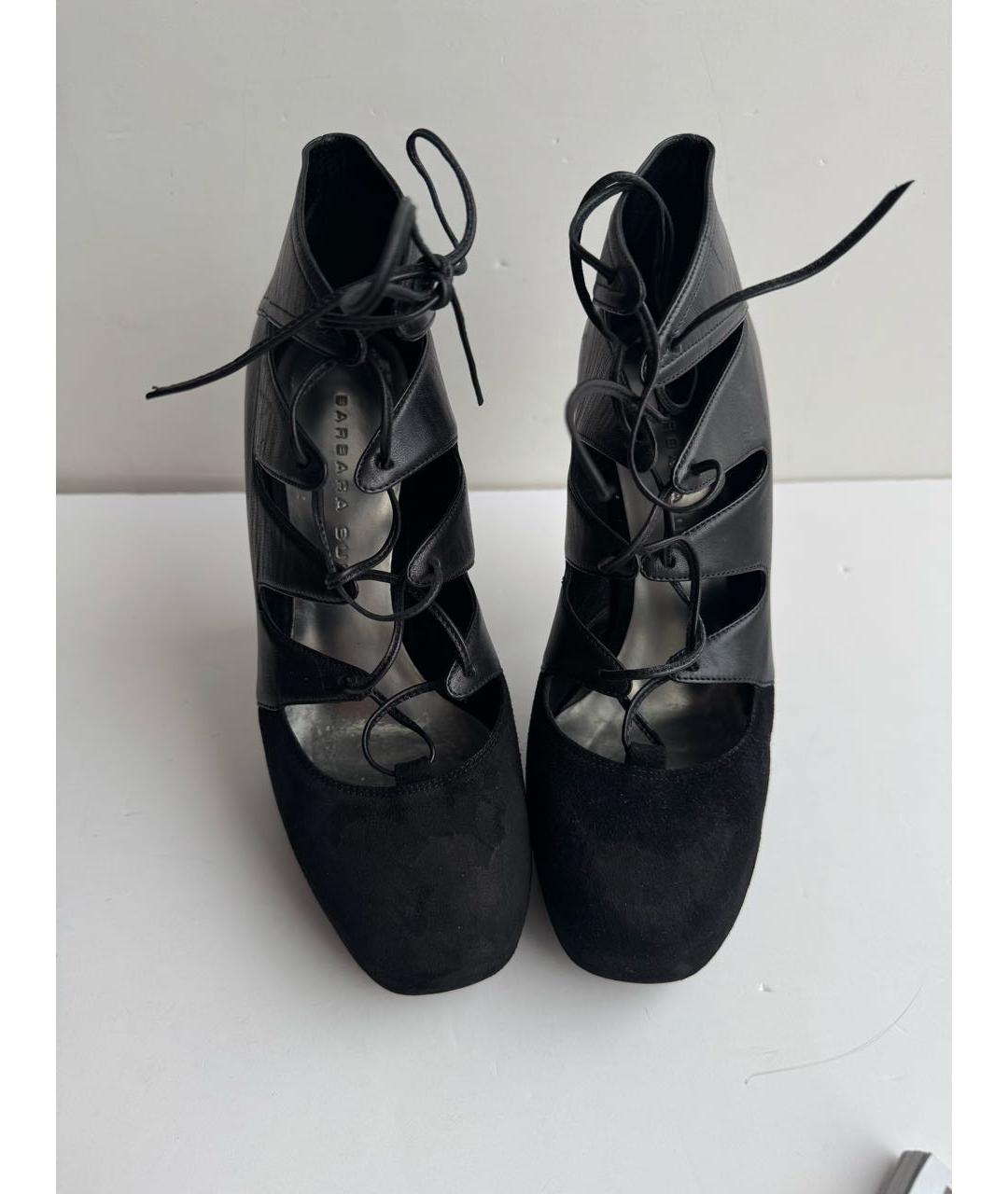 BARBARA BUI Черные кожаные ботильоны, фото 3