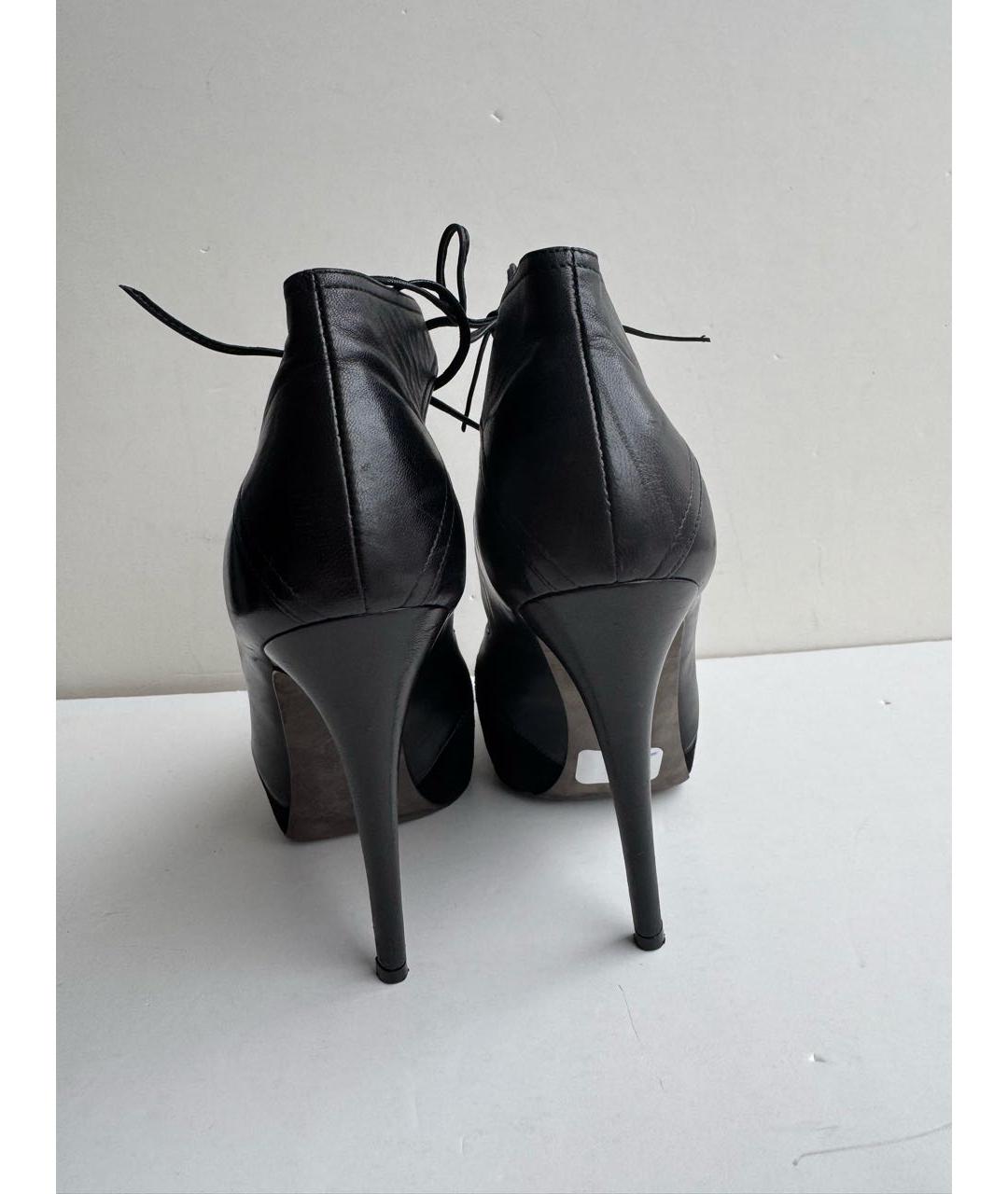 BARBARA BUI Черные кожаные ботильоны, фото 2