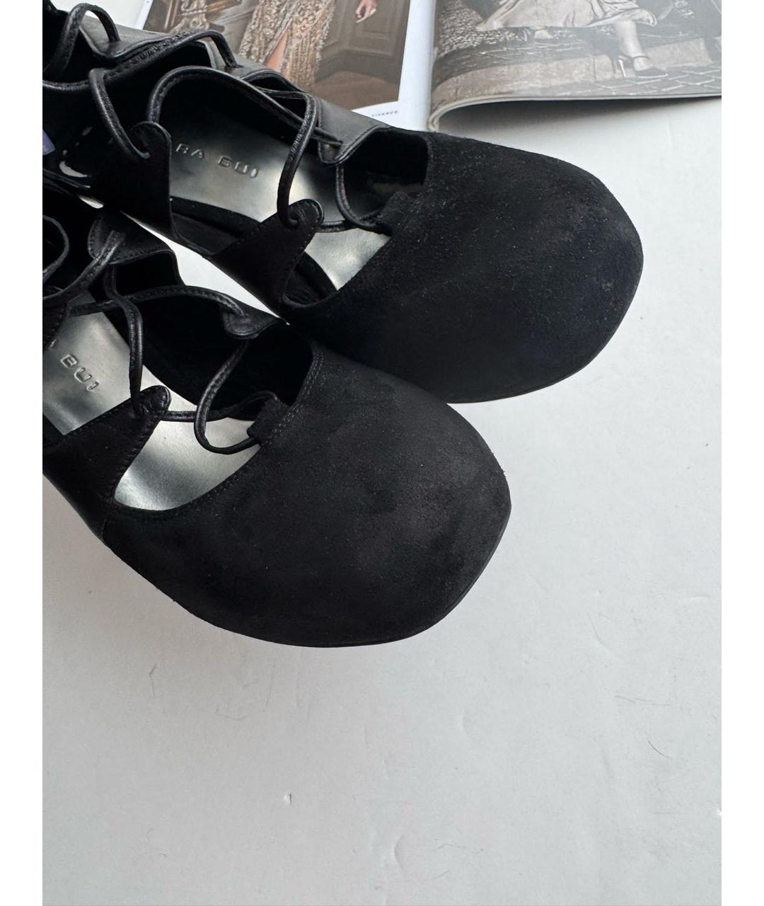 BARBARA BUI Черные кожаные ботильоны, фото 4