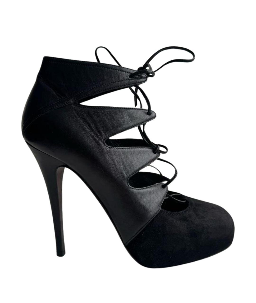 BARBARA BUI Черные кожаные ботильоны, фото 1