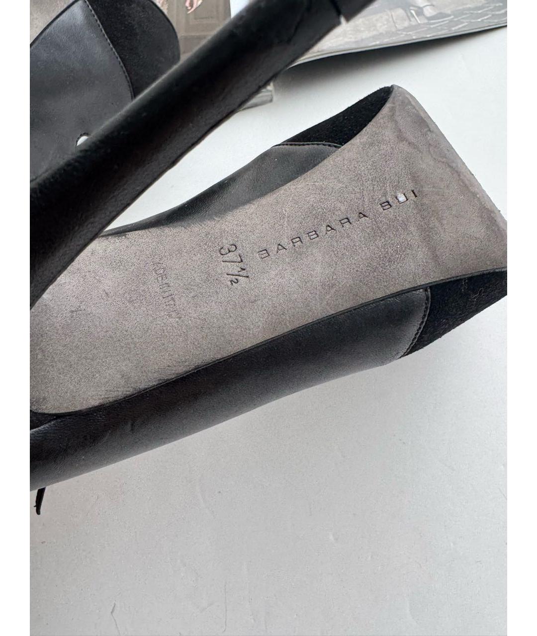 BARBARA BUI Черные кожаные ботильоны, фото 5
