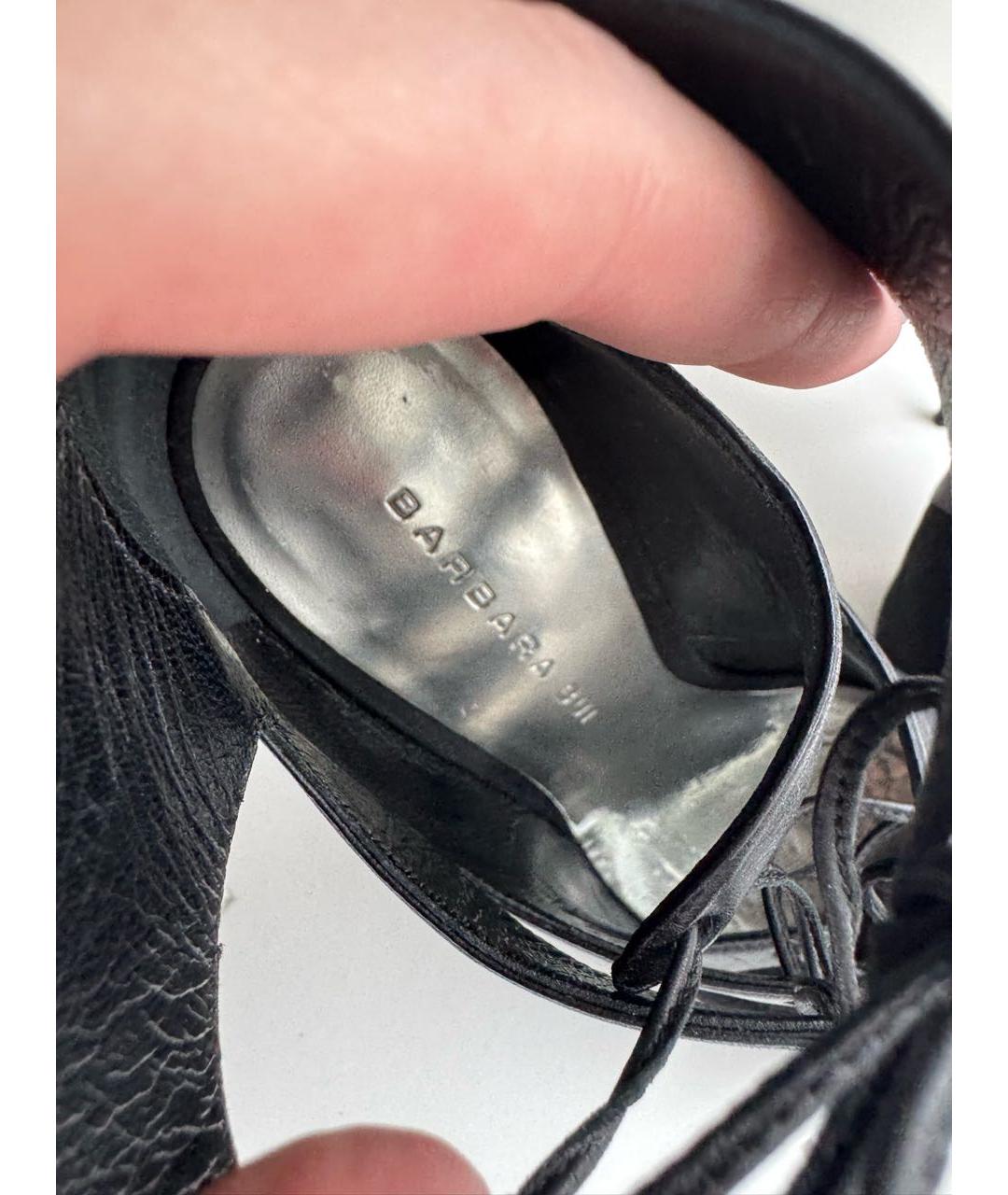 BARBARA BUI Черные кожаные ботильоны, фото 6
