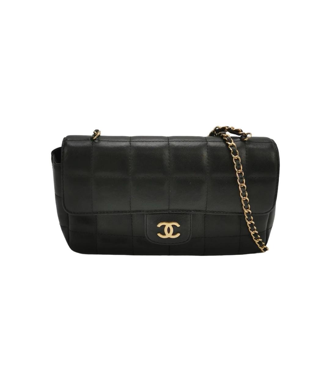 CHANEL Черная кожаная сумка через плечо, фото 5