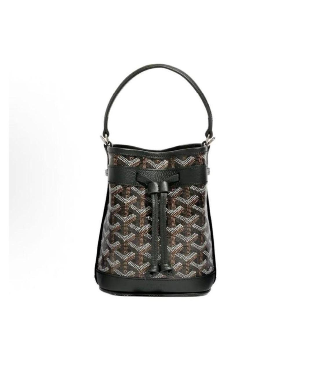 GOYARD Черная кожаная сумка через плечо, фото 10