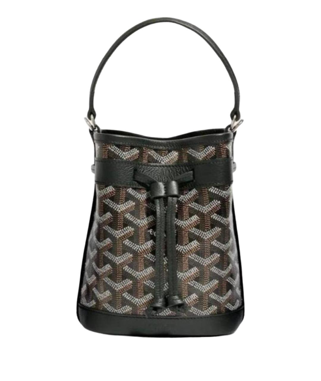 GOYARD Черная кожаная сумка через плечо, фото 1