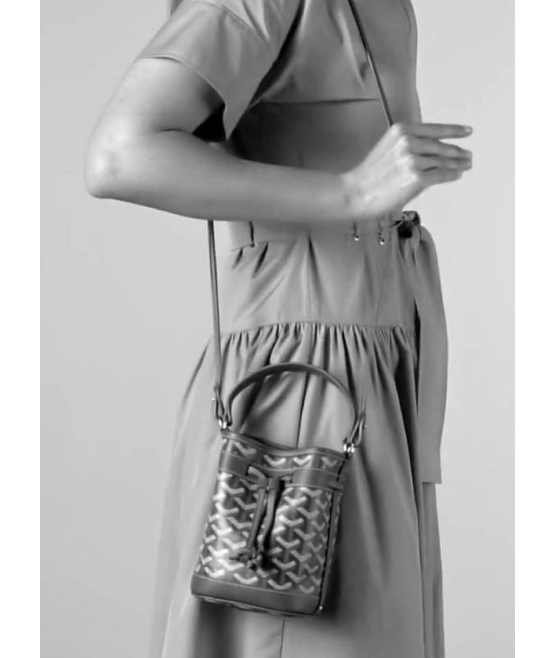 GOYARD Черная кожаная сумка через плечо, фото 8