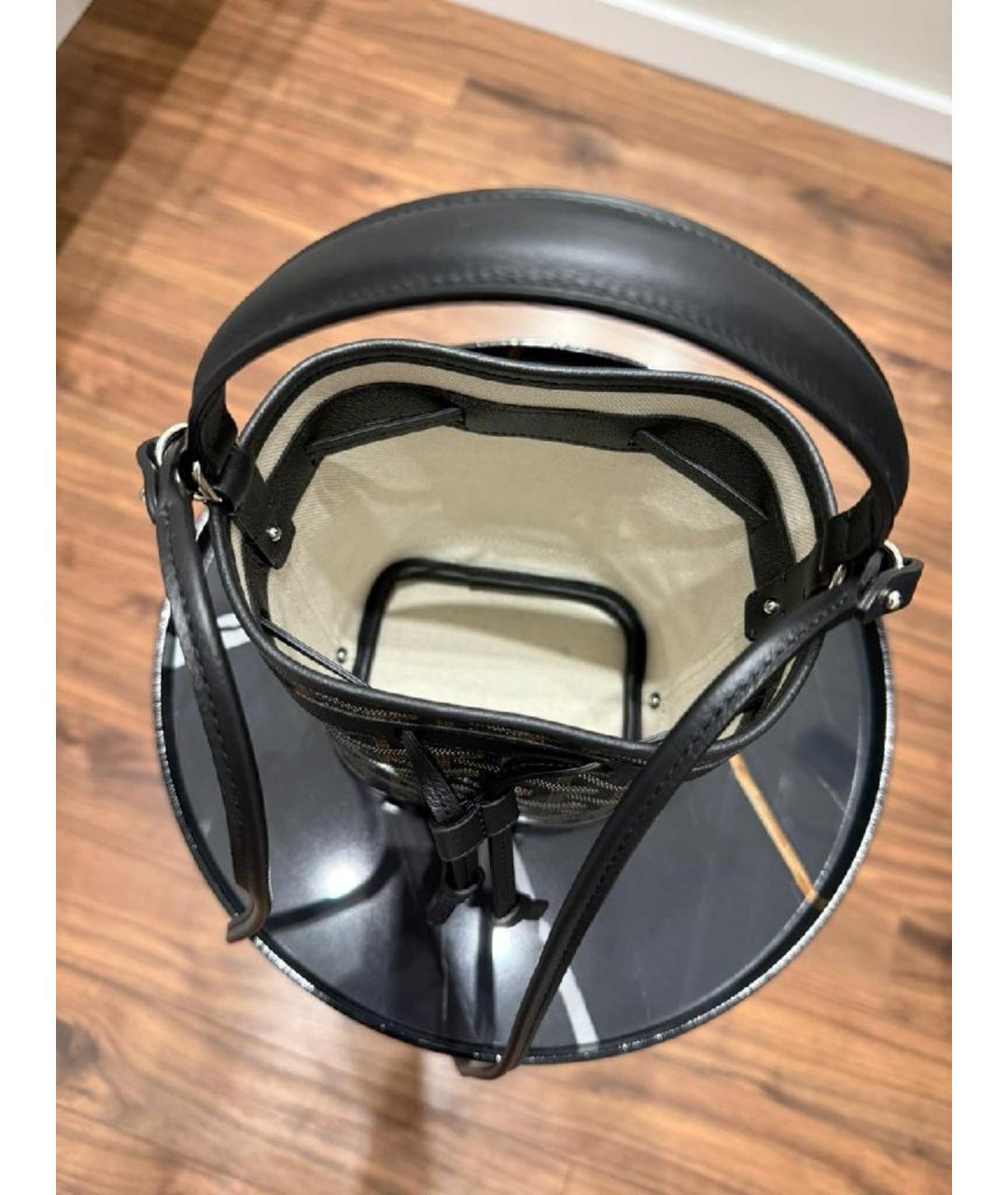 GOYARD Черная кожаная сумка через плечо, фото 4