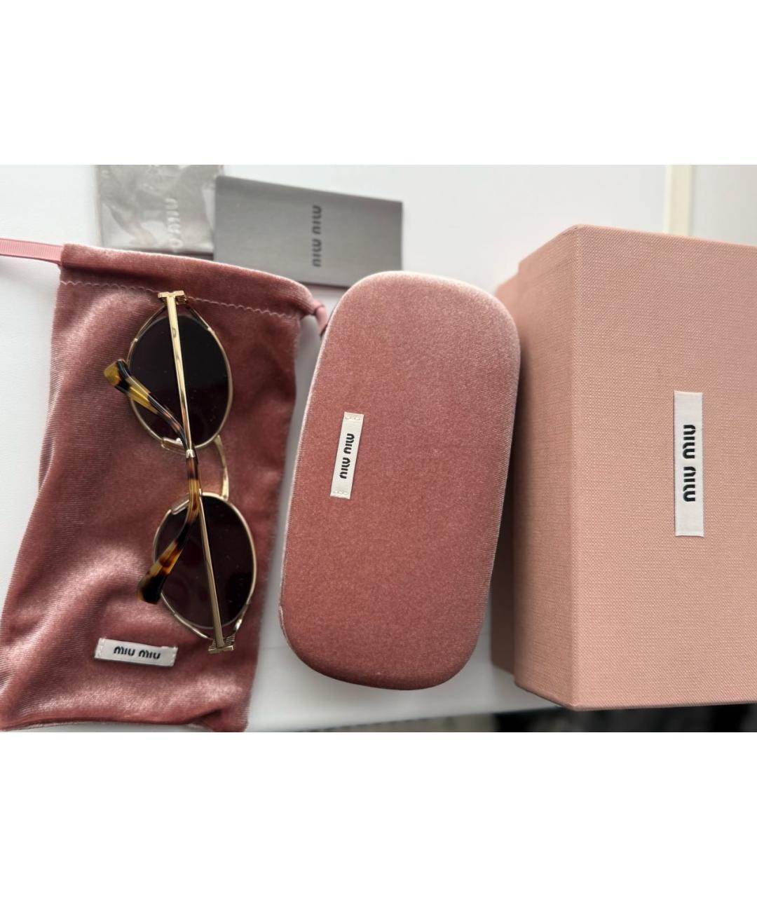 MIU MIU Коричневые солнцезащитные очки, фото 3