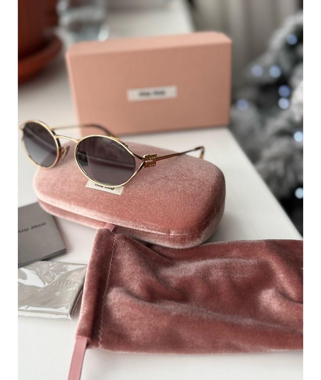 MIU MIU Коричневые солнцезащитные очки, фото 2