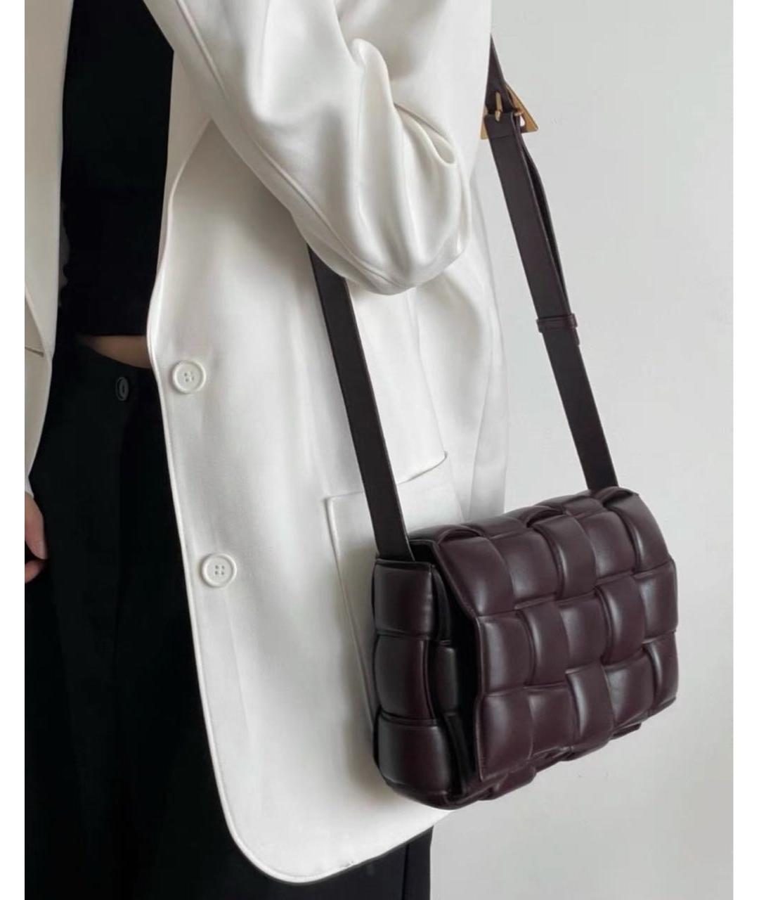 BOTTEGA VENETA Коричневая кожаная сумка через плечо, фото 2