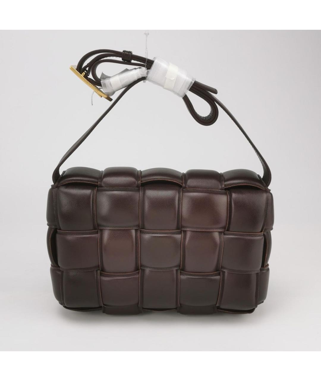 BOTTEGA VENETA Коричневая кожаная сумка через плечо, фото 5