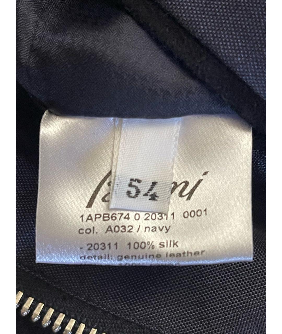 BRIONI Темно-синий шелковый тренч / плащ, фото 6