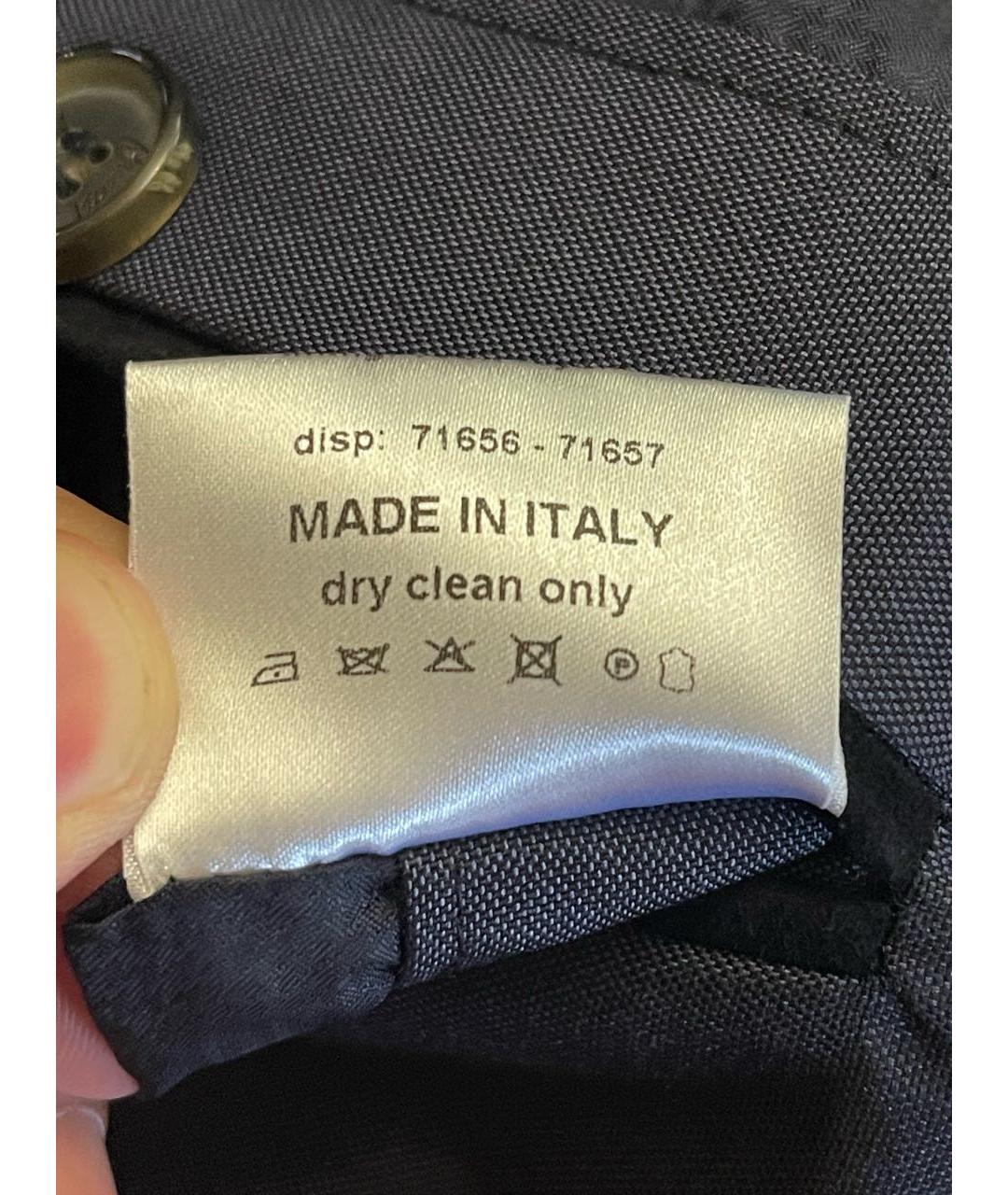 BRIONI Темно-синий шелковый тренч / плащ, фото 7