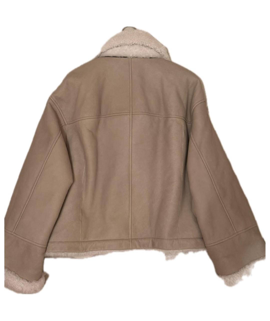 BRUNELLO CUCINELLI Бежевая меховая шуба, фото 2