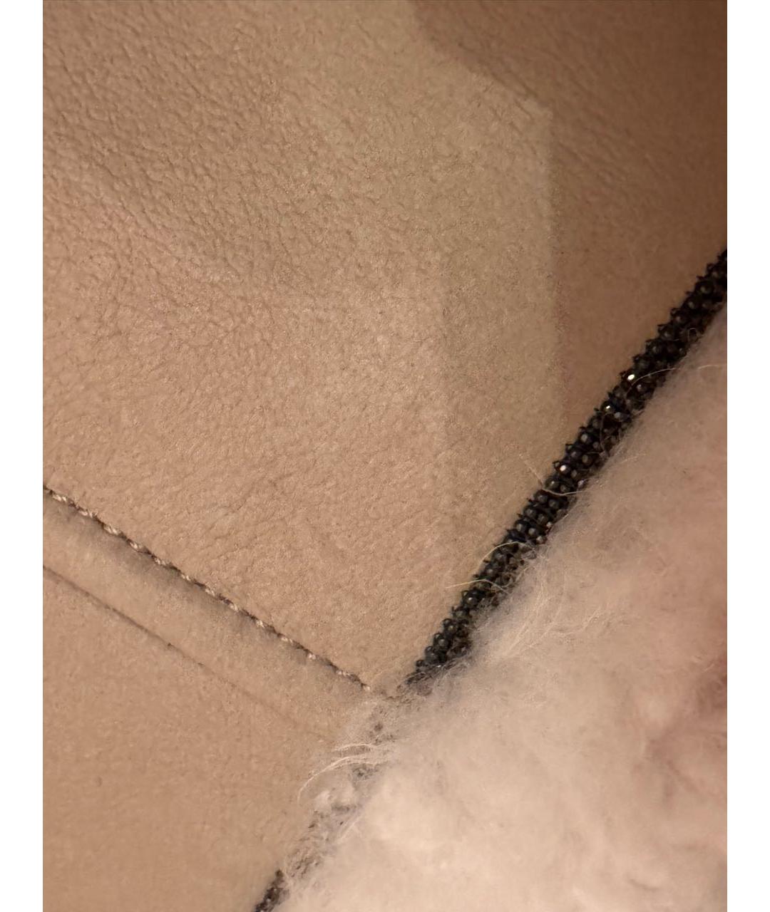 BRUNELLO CUCINELLI Бежевая меховая шуба, фото 4