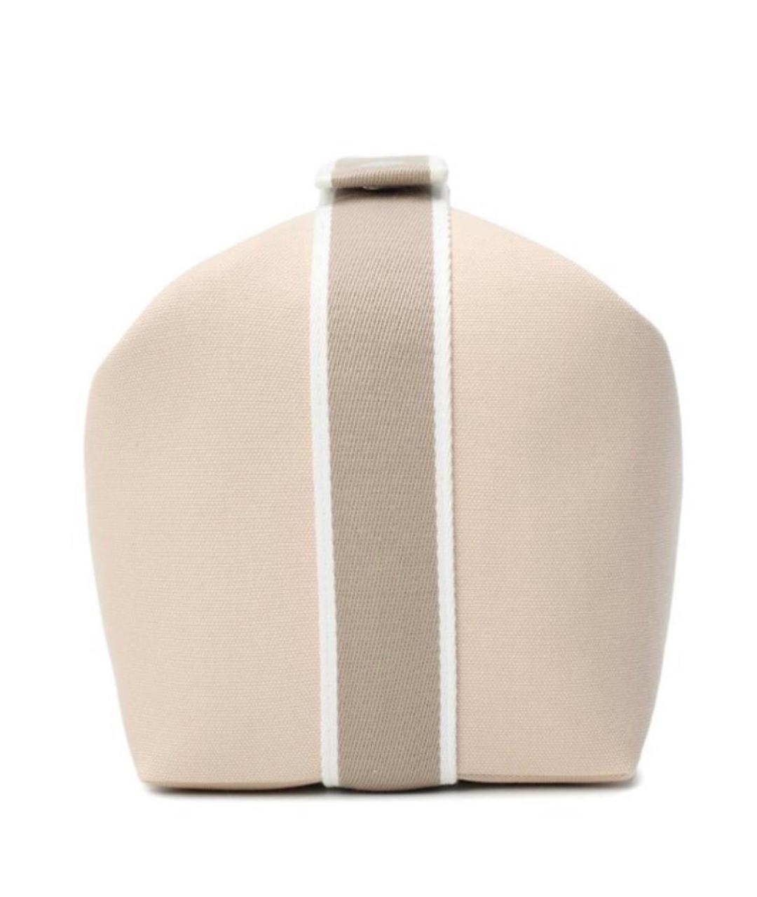 HERMES Бежевая хлопковая косметичка, фото 3