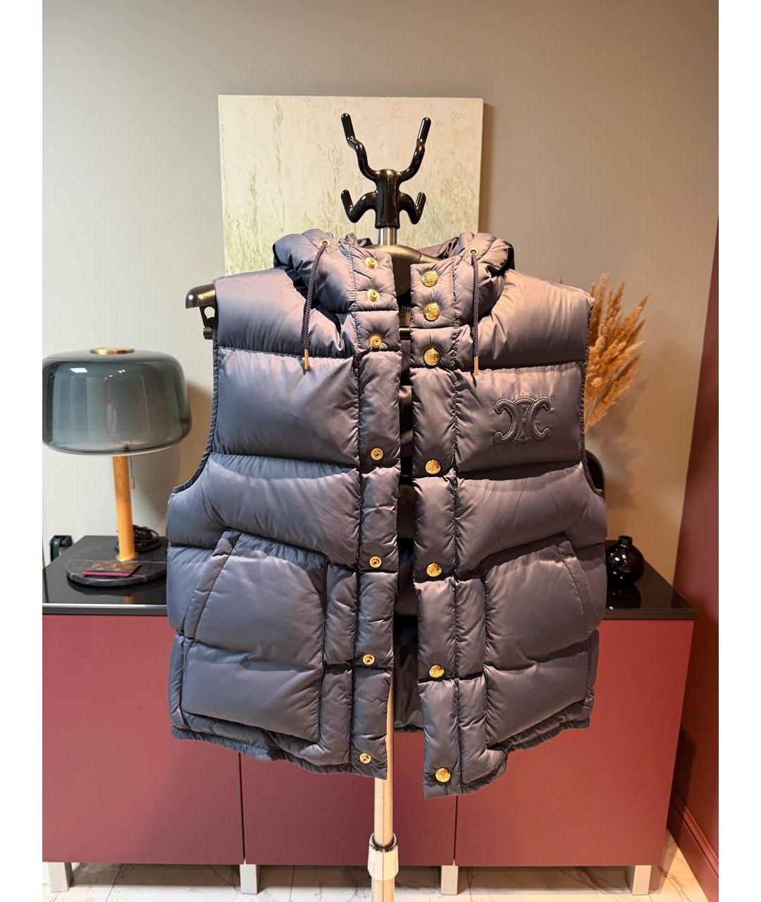 CELINE Темно-синий полиамидовый жилет, фото 4