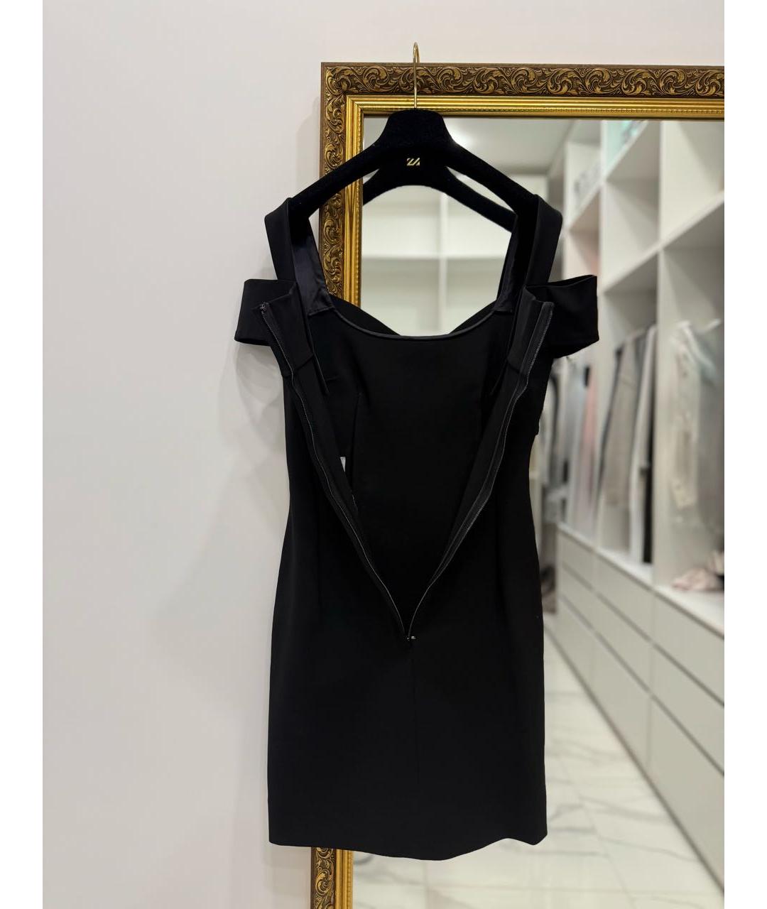 DOLCE&GABBANA Черное вискозное коктейльное платье, фото 4