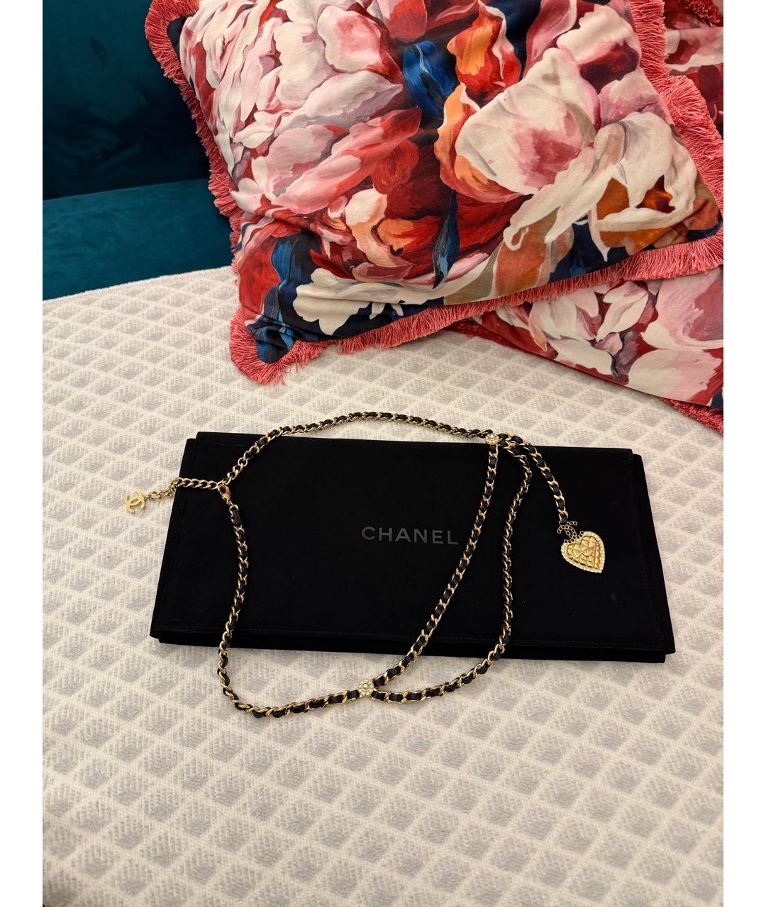 CHANEL Черный кожаный ремень, фото 7