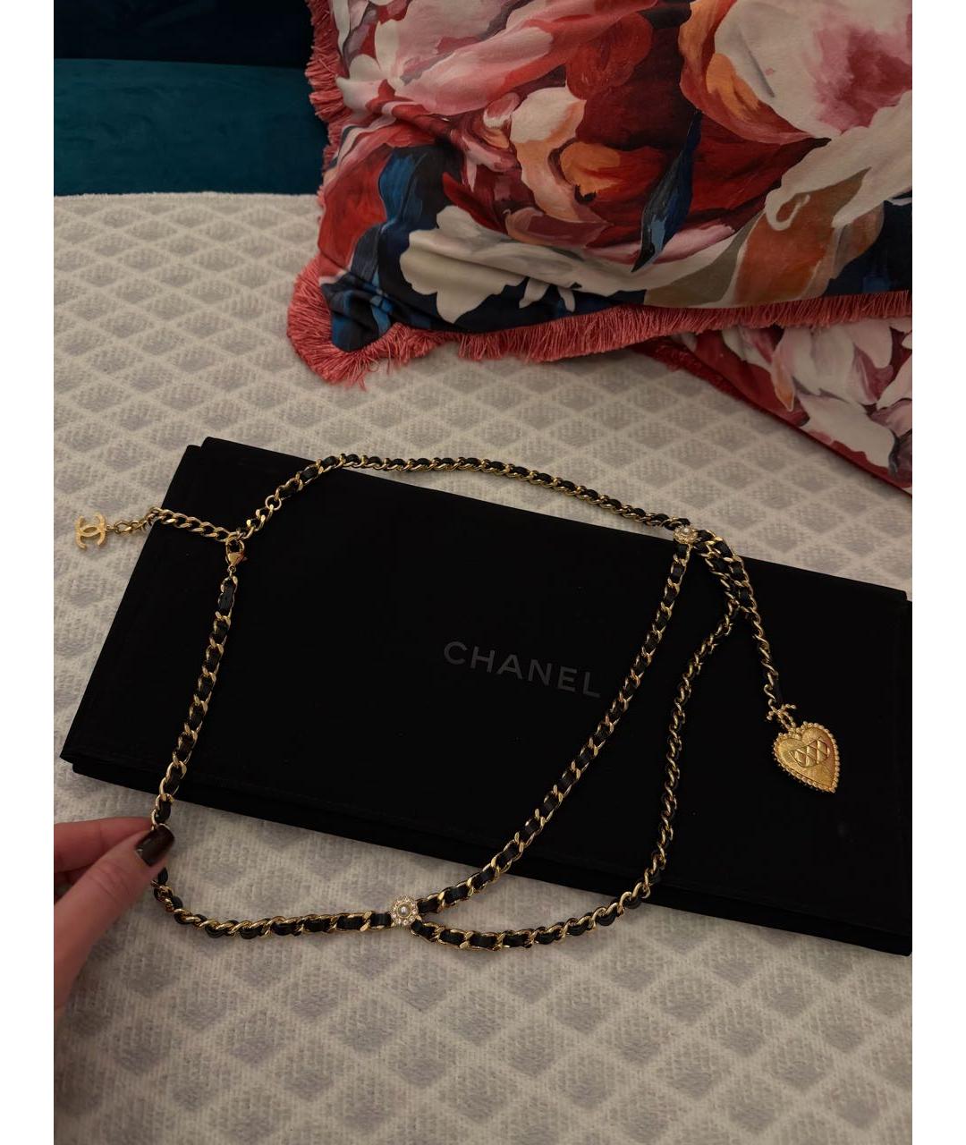 CHANEL Черный кожаный ремень, фото 4