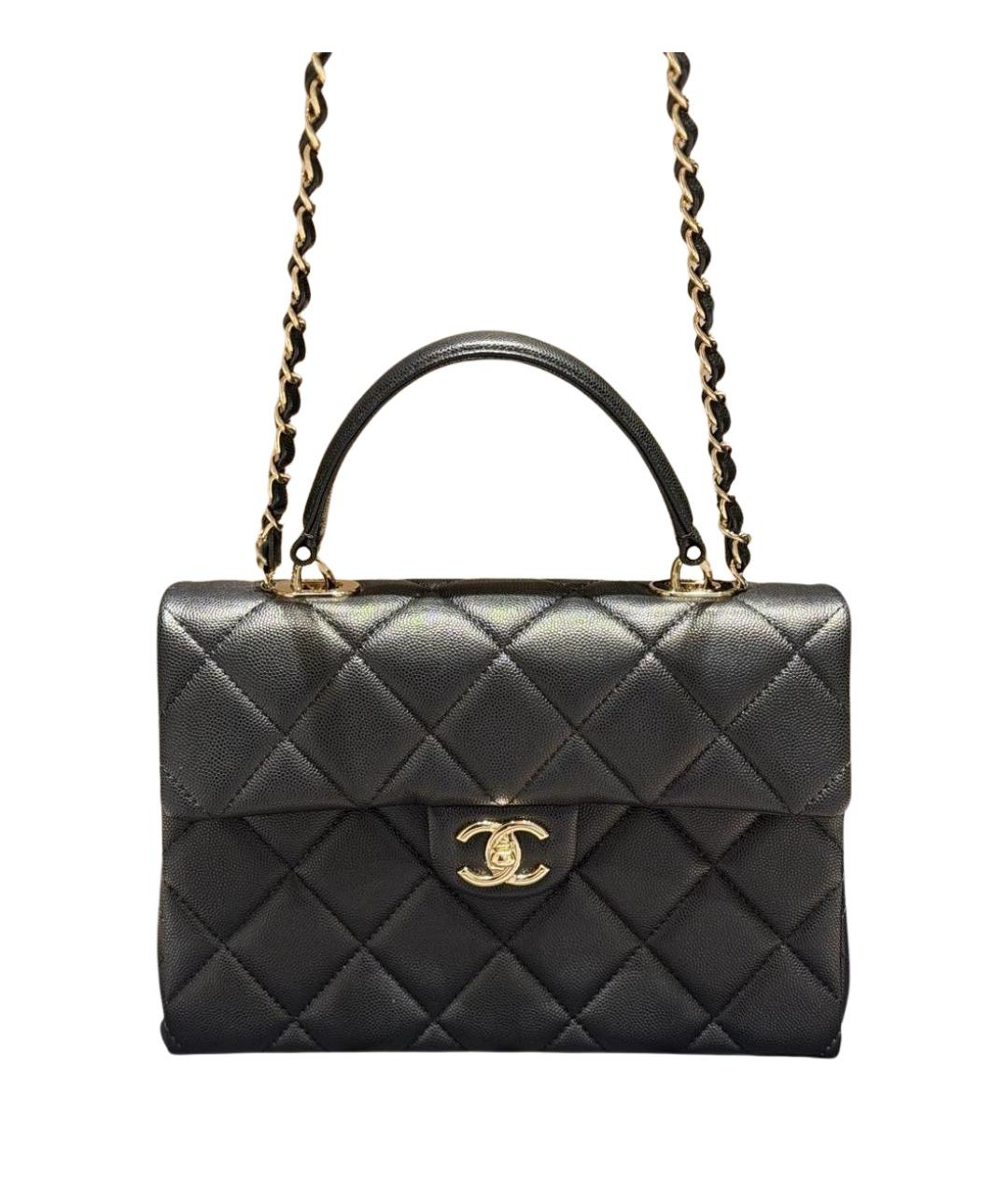CHANEL Черная кожаная сумка через плечо, фото 1