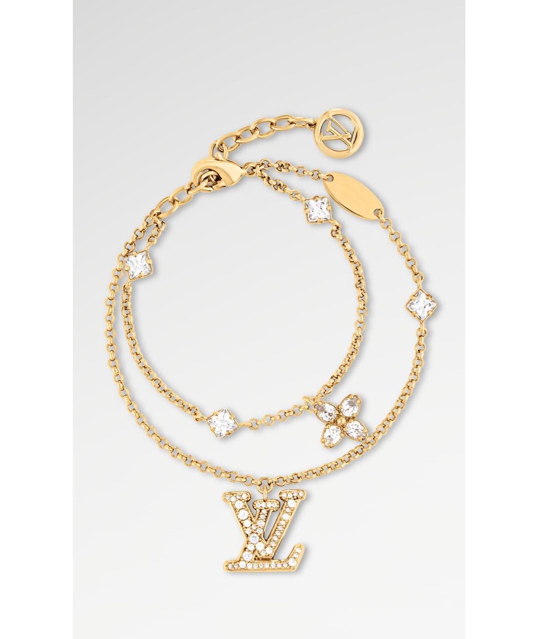 LOUIS VUITTON Золотой металлический браслет, фото 9