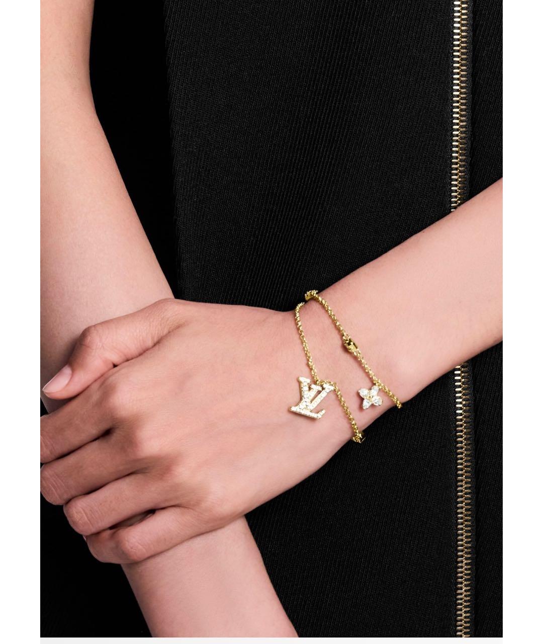 LOUIS VUITTON Золотой металлический браслет, фото 3