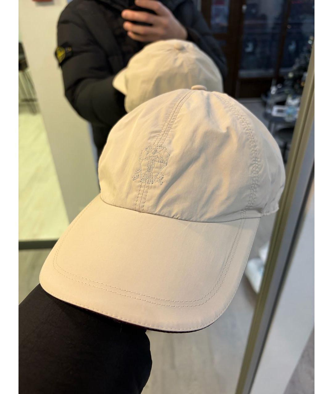 BRUNELLO CUCINELLI Бежевая кепка/бейсболка, фото 2
