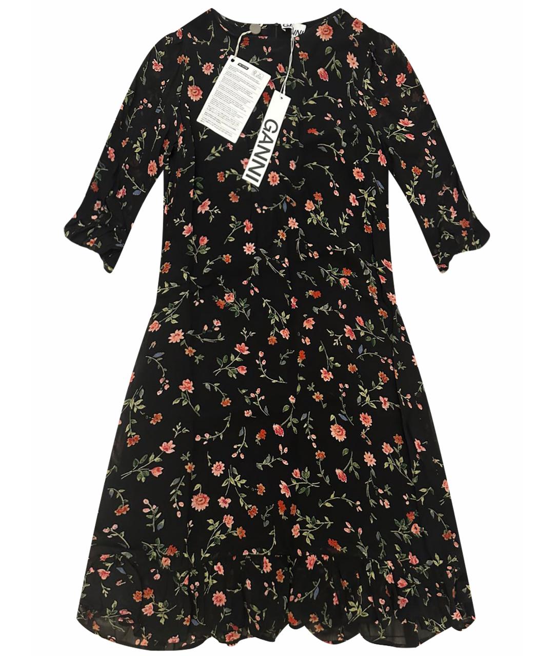 GANNI Мульти вискозное повседневное платье, фото 1