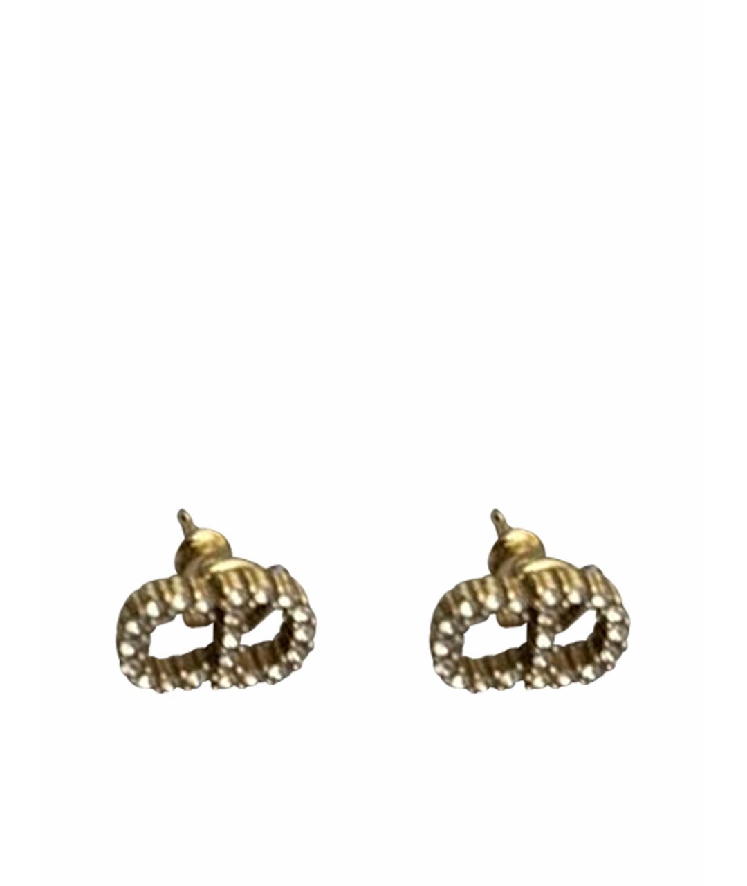 CHRISTIAN DIOR Золотые металлические серьги, фото 1