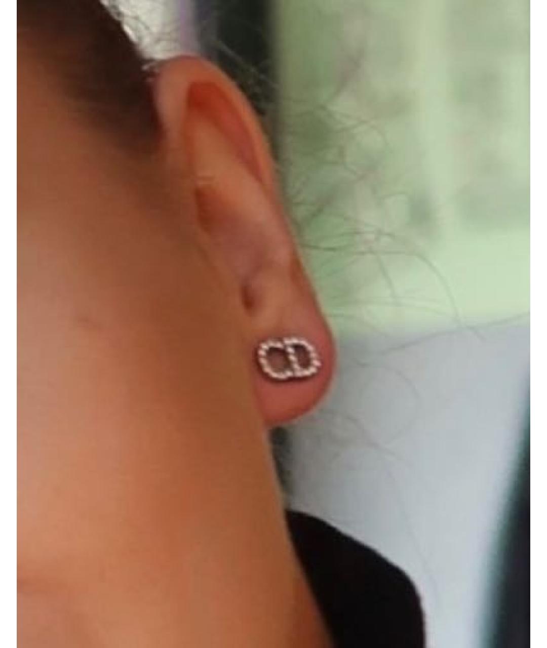 CHRISTIAN DIOR Золотые металлические серьги, фото 8