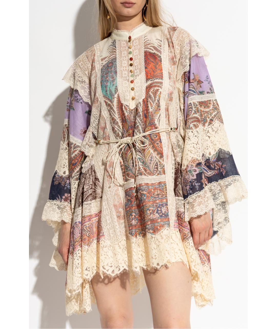 ZIMMERMANN Мульти хлопковое коктейльное платье, фото 2