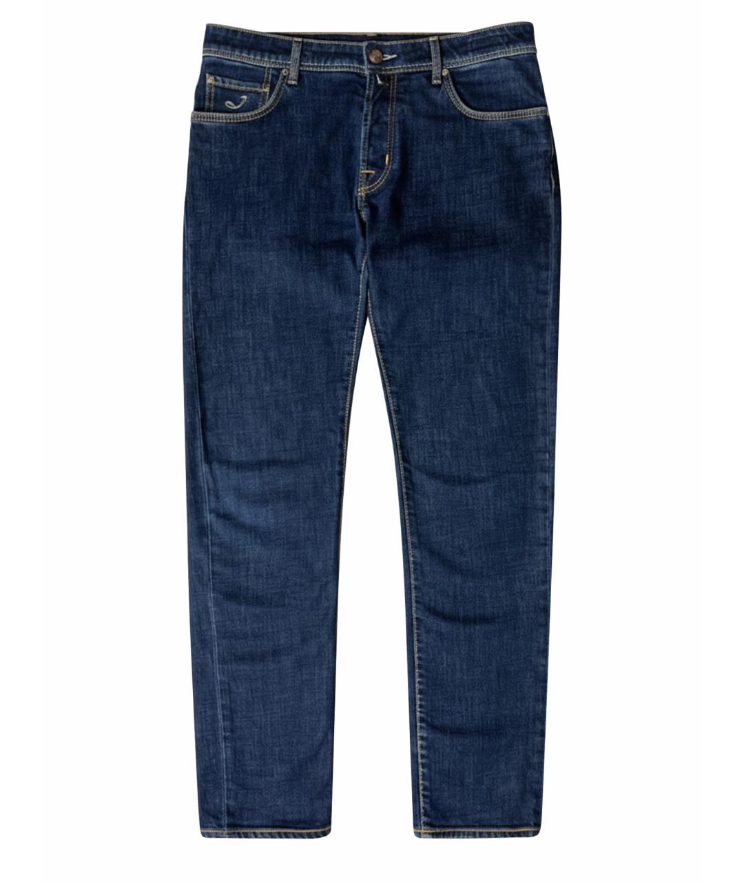JACOB COHEN Синие хлопко-эластановые джинсы скинни, фото 1
