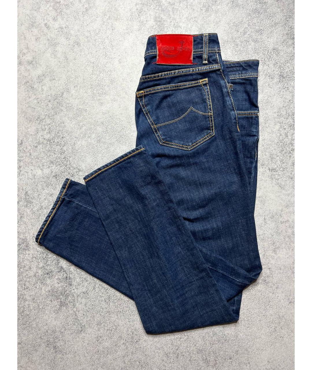 JACOB COHEN Синие хлопко-эластановые джинсы скинни, фото 3