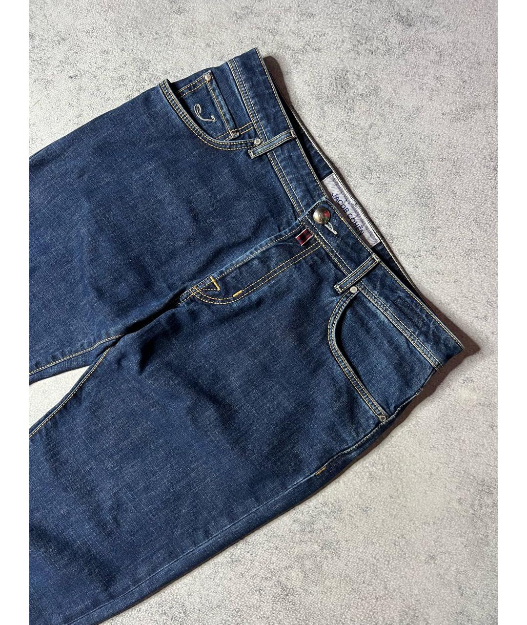 JACOB COHEN Синие хлопко-эластановые джинсы скинни, фото 5