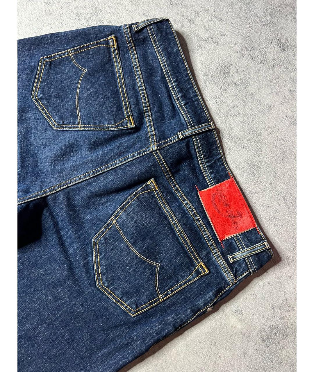 JACOB COHEN Синие хлопко-эластановые джинсы скинни, фото 6