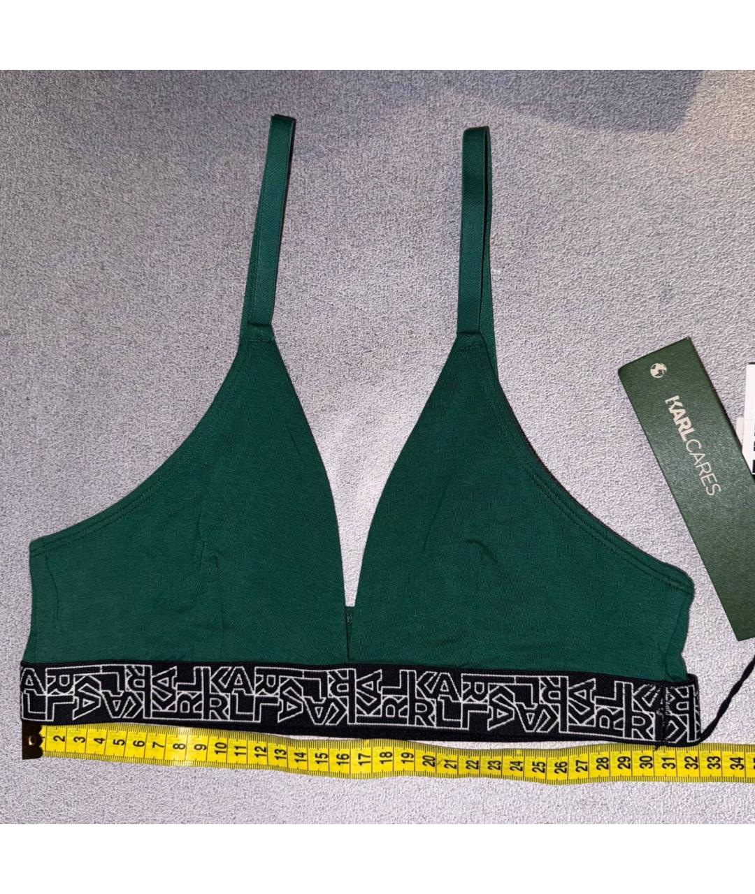 KARL LAGERFELD Зеленая хлопковая майка, фото 8