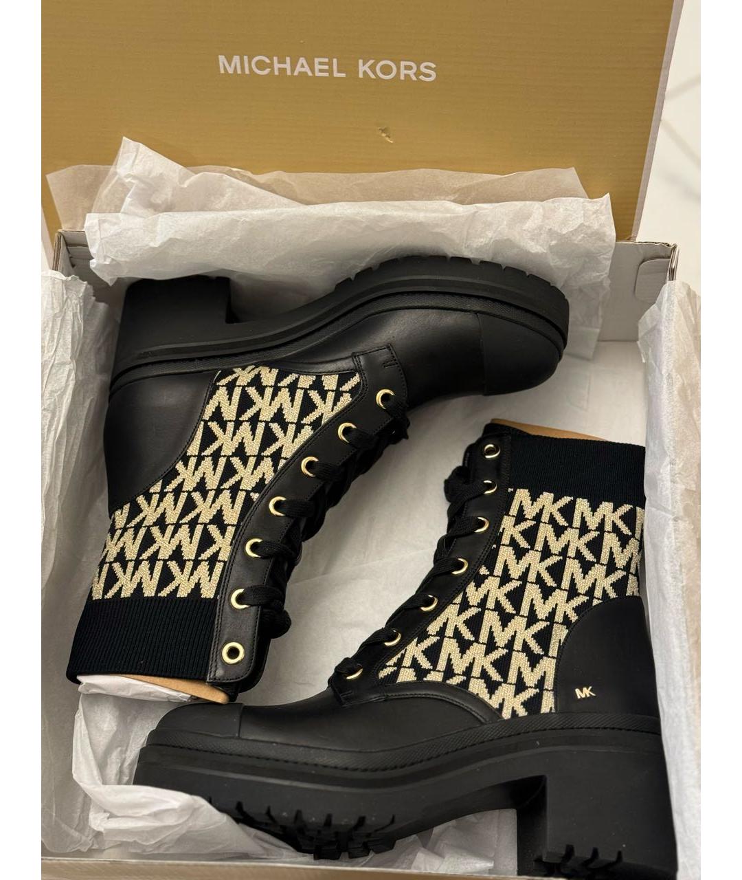 MICHAEL KORS Черные текстильные ботинки, фото 7