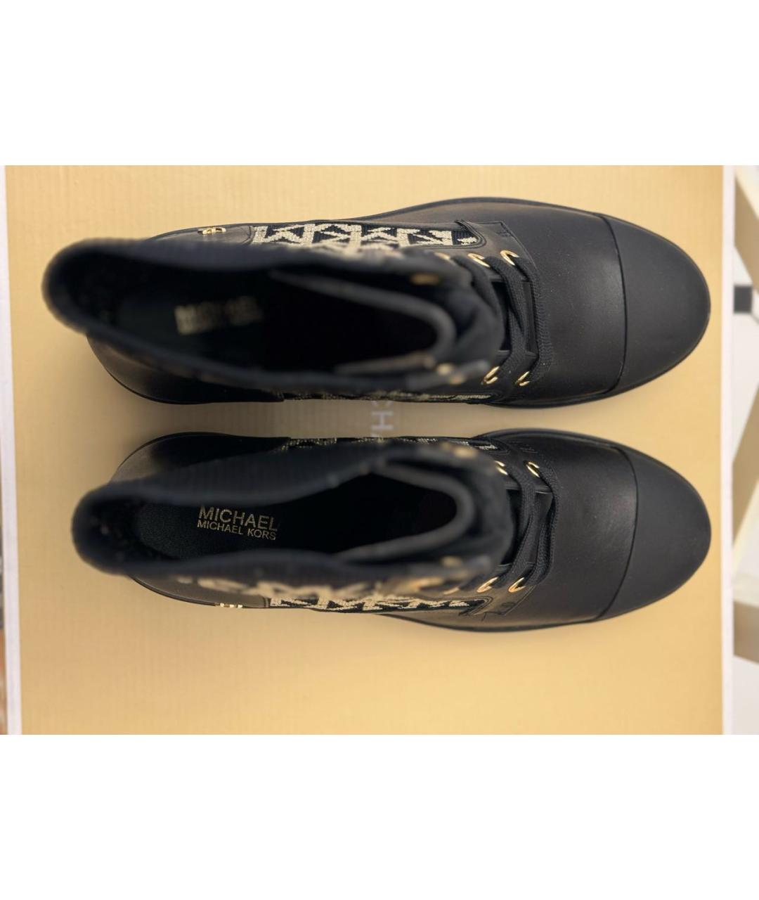 MICHAEL KORS Черные текстильные ботинки, фото 3
