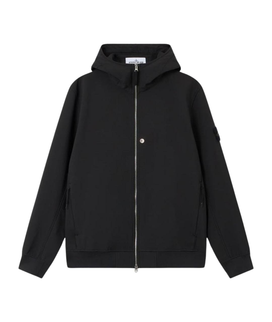 STONE ISLAND Черная полиэстеровая куртка, фото 1