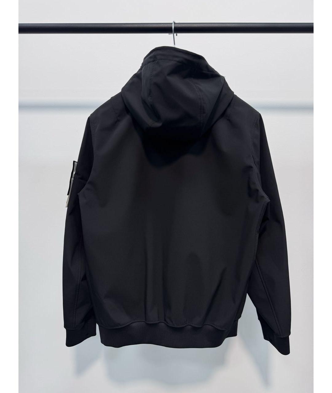 STONE ISLAND Черная полиэстеровая куртка, фото 5