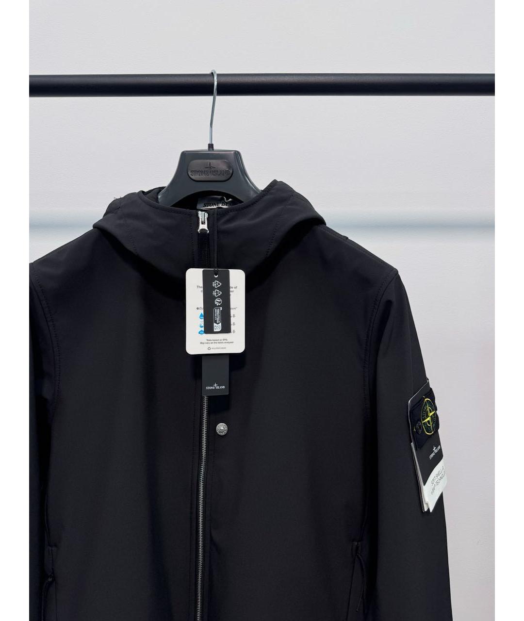 STONE ISLAND Черная полиэстеровая куртка, фото 3