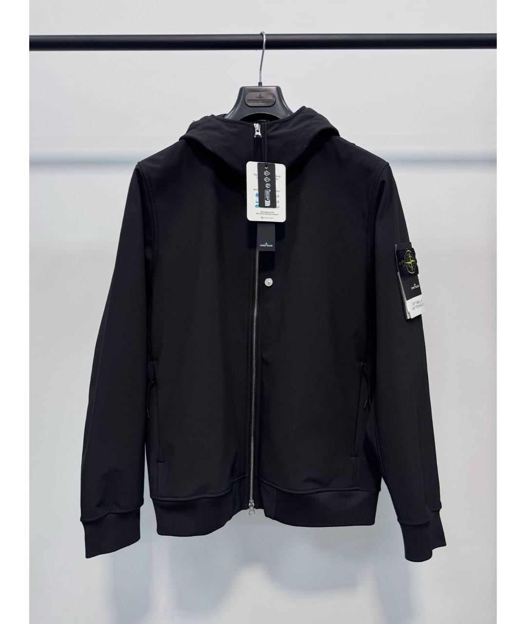 STONE ISLAND Черная полиэстеровая куртка, фото 2