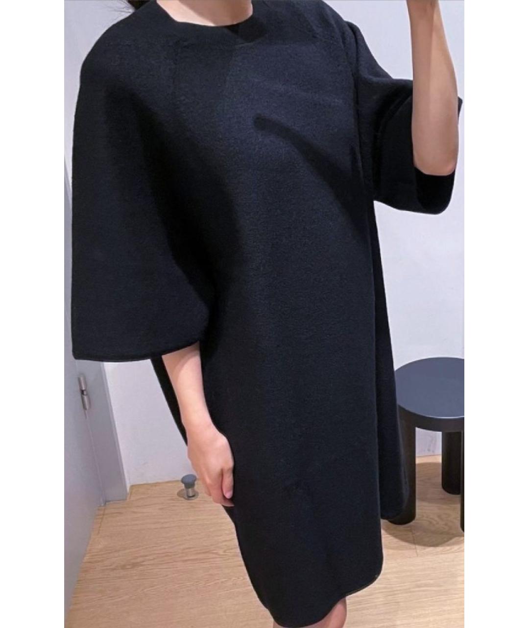 COS Темно-синее шерстяное повседневное платье, фото 5